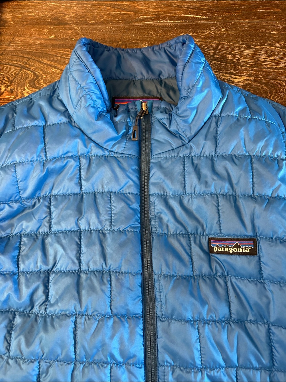 Patagonia Nano Puff Vest Mens Large Blue Quilted Synthetic Insulated - Picture 3 of 9